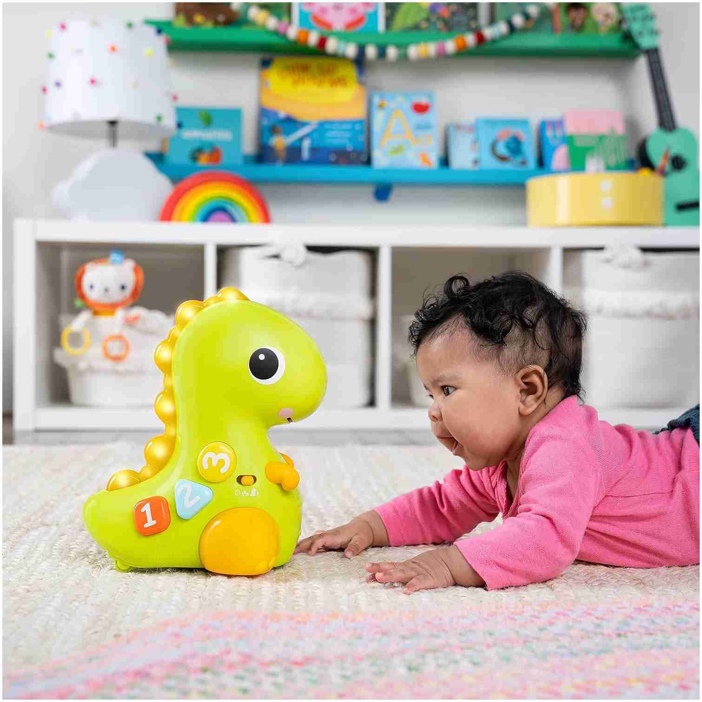 Juguete para Bebés Go, Go, Dino BRIGHT STARTS Crawl & Count 6 meses+