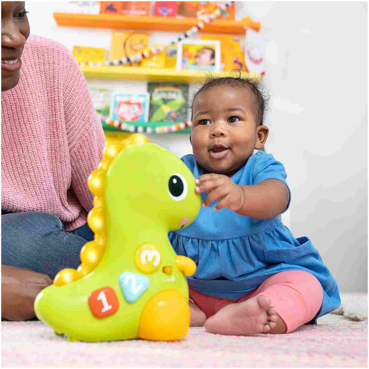 Juguete para Bebés Go, Go, Dino BRIGHT STARTS Crawl & Count 6 meses+