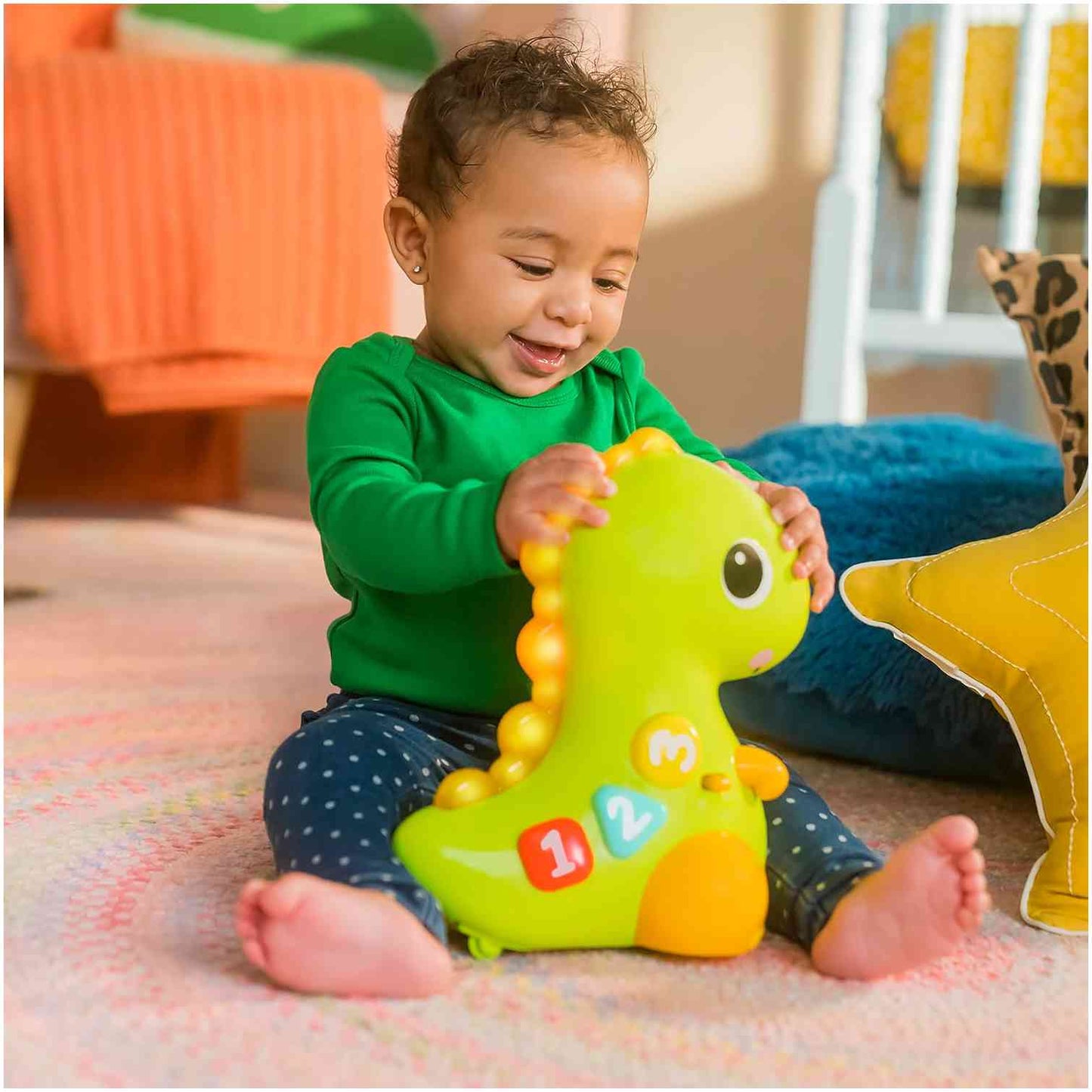 Juguete para Bebés Go, Go, Dino BRIGHT STARTS Crawl & Count 6 meses+