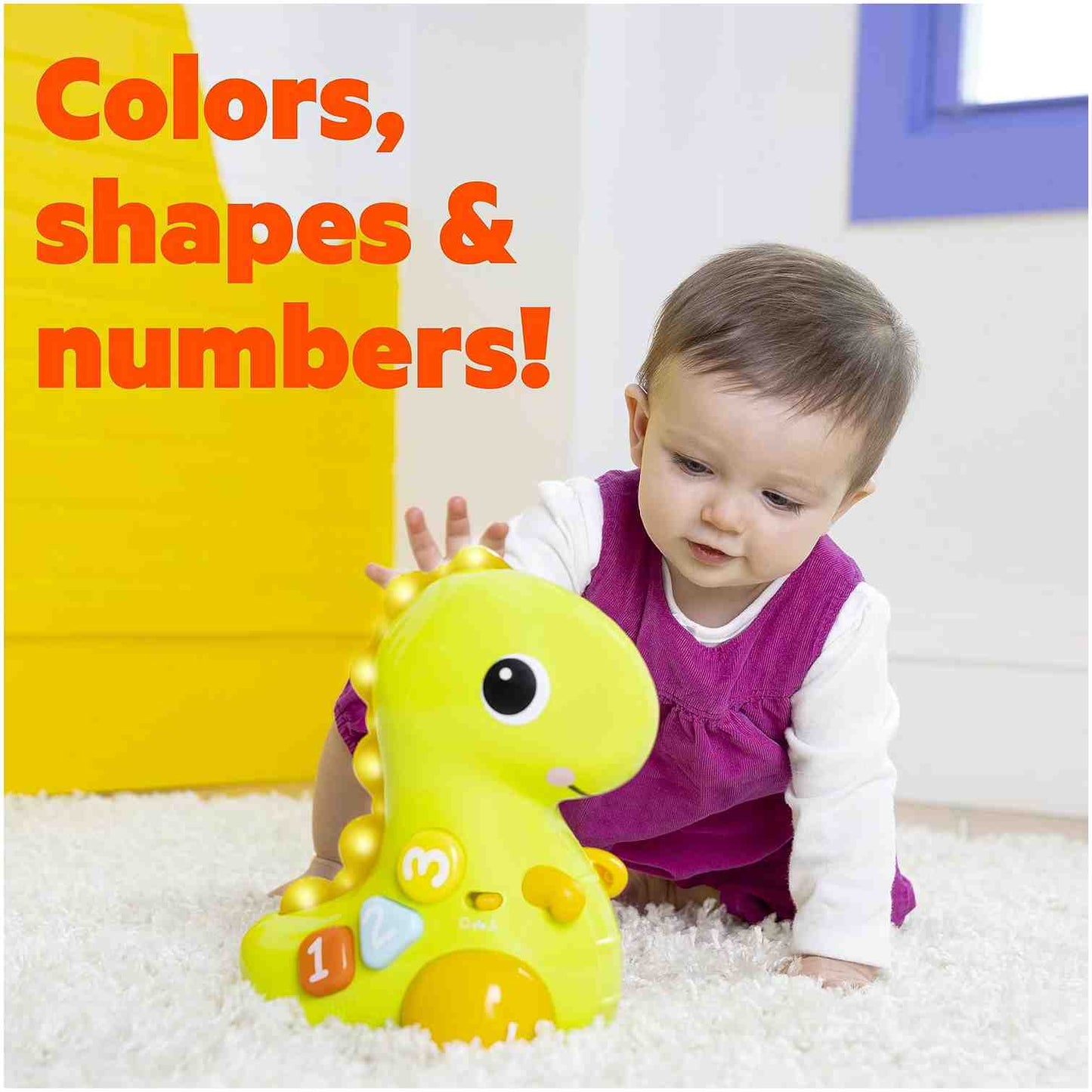 Juguete para Bebés Go, Go, Dino BRIGHT STARTS Crawl & Count 6 meses+