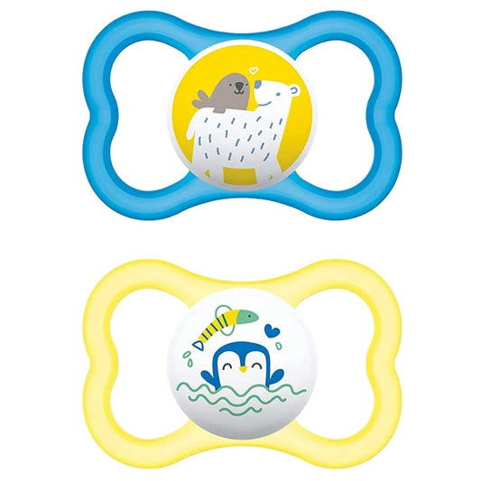 2 Chupetes MAM Air con Caja Esterilizadora 6m+