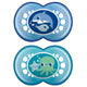 2 Chupetes de Silicona SkinSoft MAM Crystal con Caja Esterilizadora, 6 Meses +
