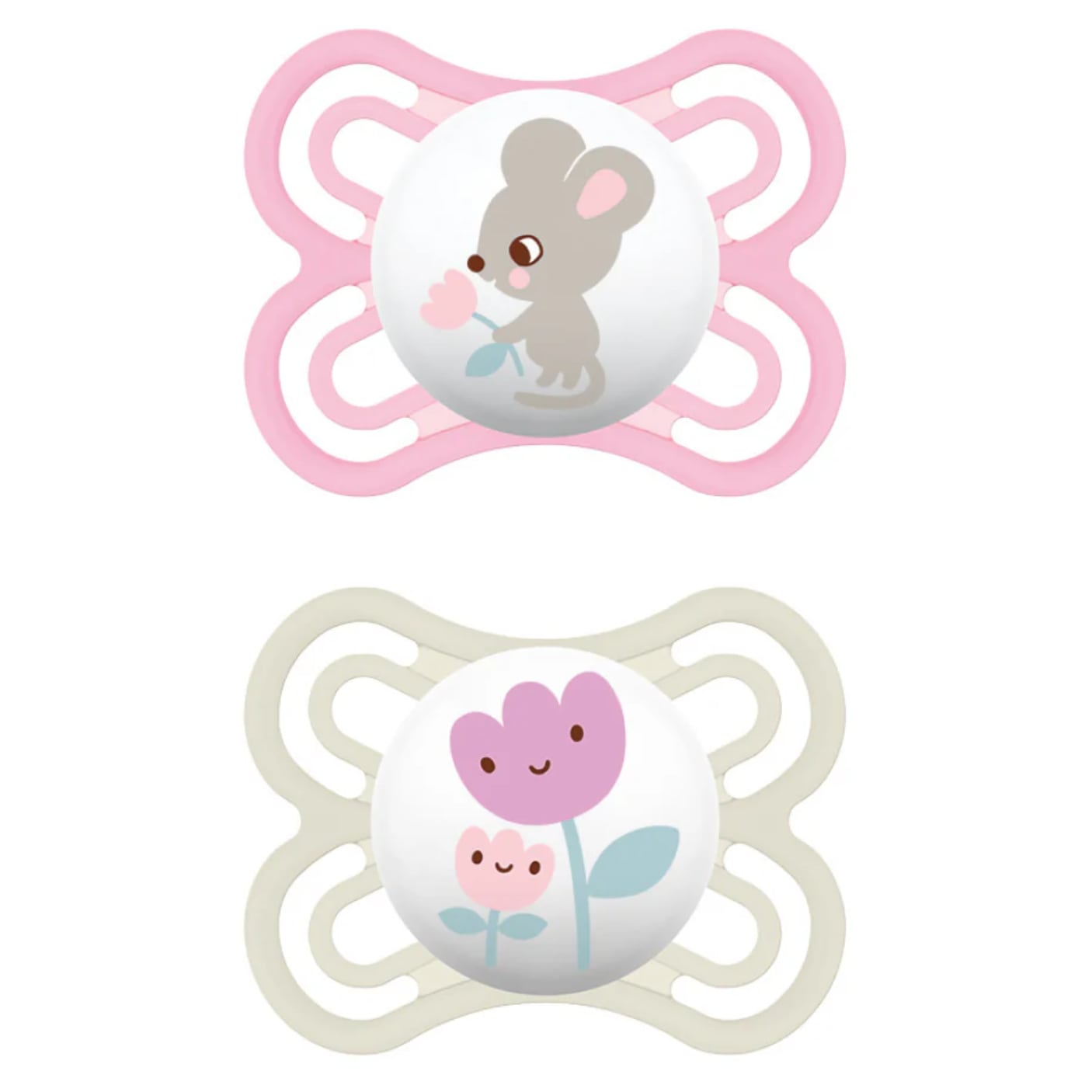 2 Chupetes de Silicona SkinSoft MAM Perfect con Caja Esterilizadora, 0-6 Meses