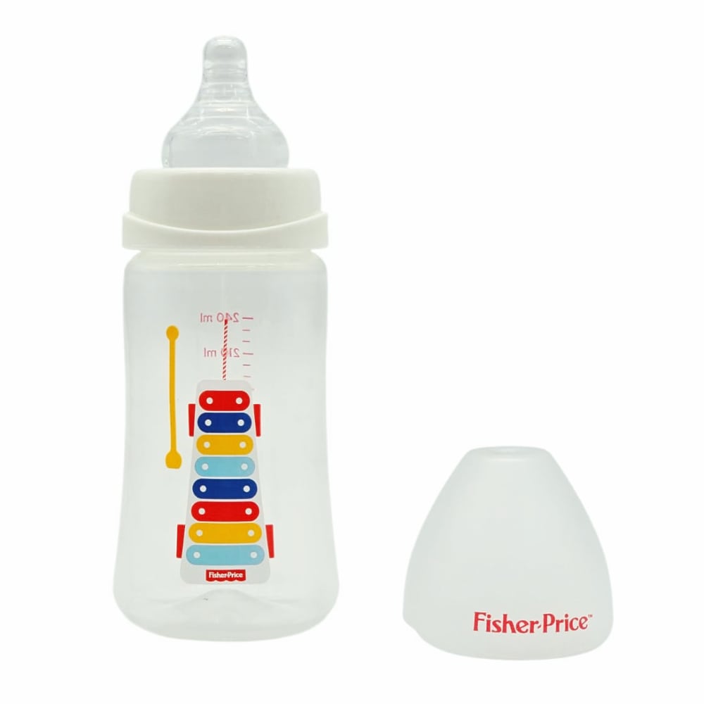 Mamadera Boca Ancha FISHER PRICE 240 ml 0 meses +