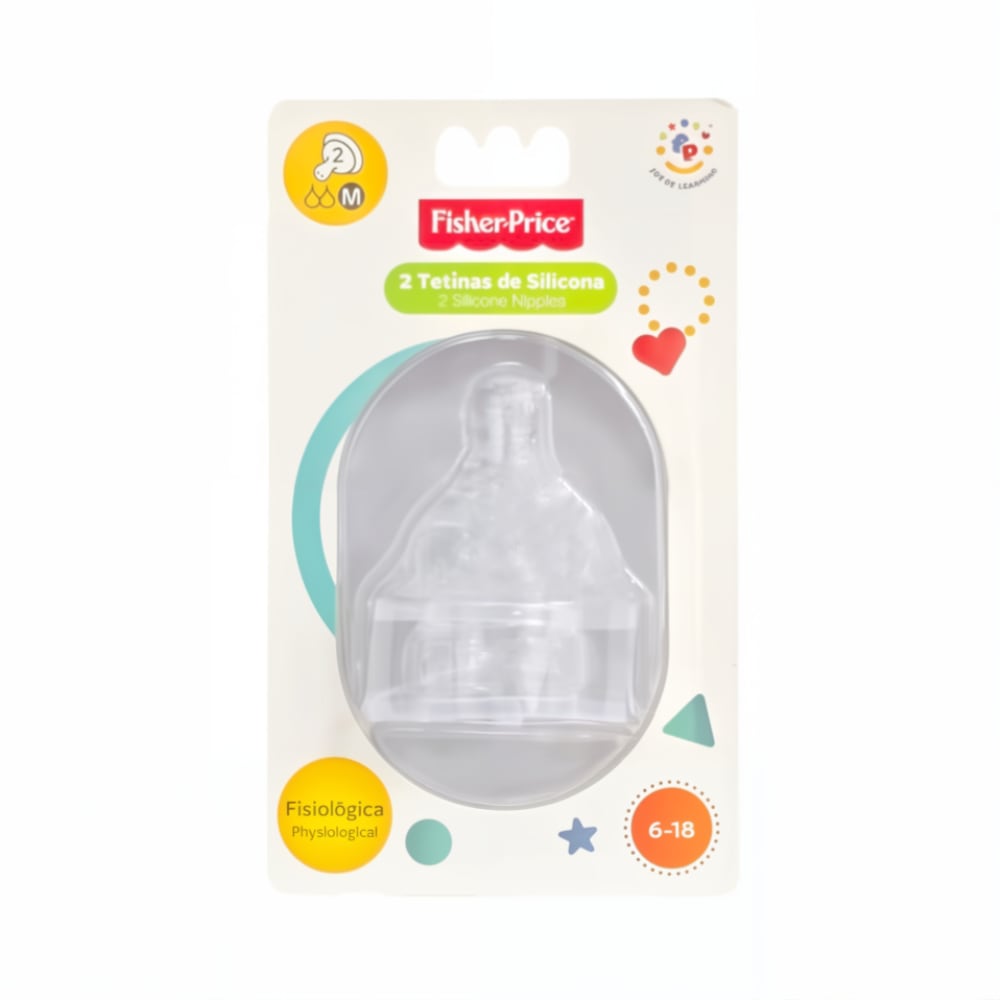 Pack Tetina Silicona Fisiológica  FISHER PRICE