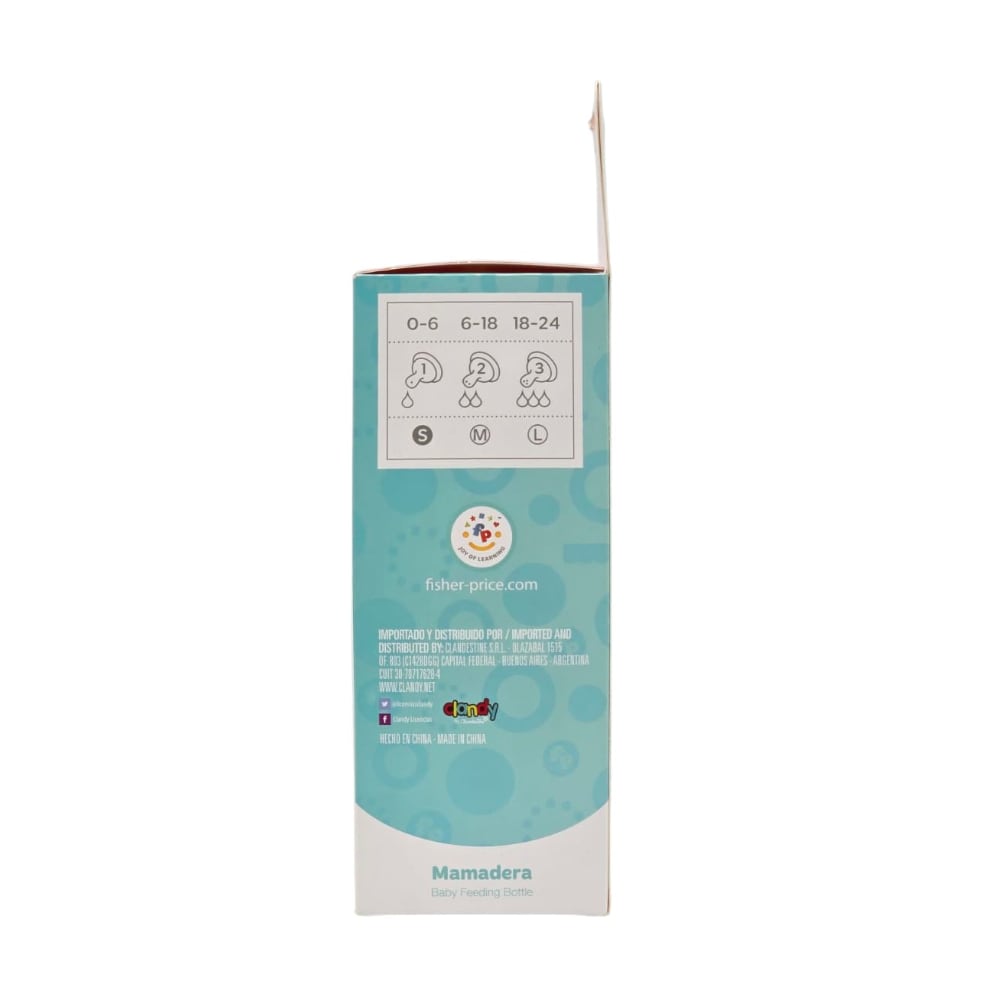 Mamadera Boca Ancha FISHER PRICE 240 ml 0 meses +