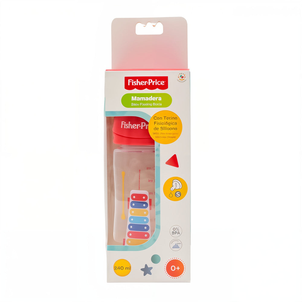 Mamadera Boca Ancha FISHER PRICE 240 ml 0 meses +
