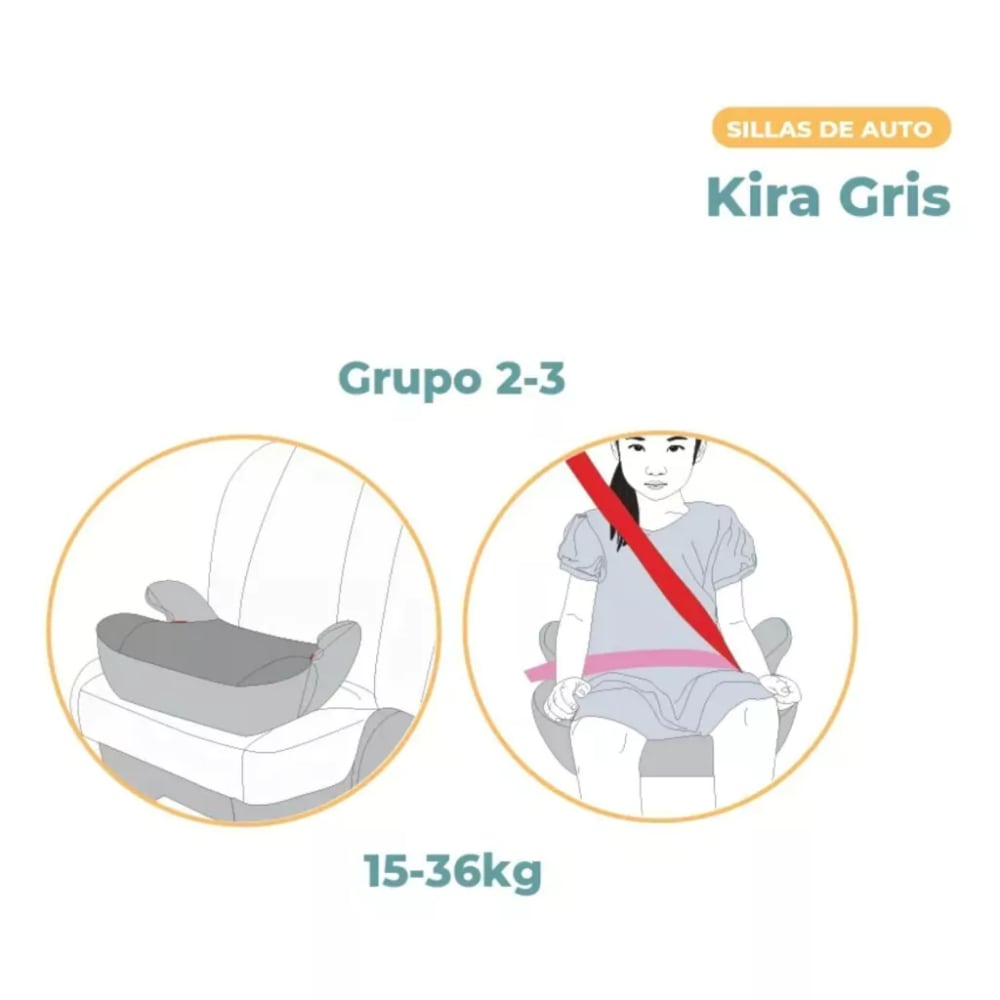 Alzador para Auto Kira de 15 a 36 kg Pikaboo