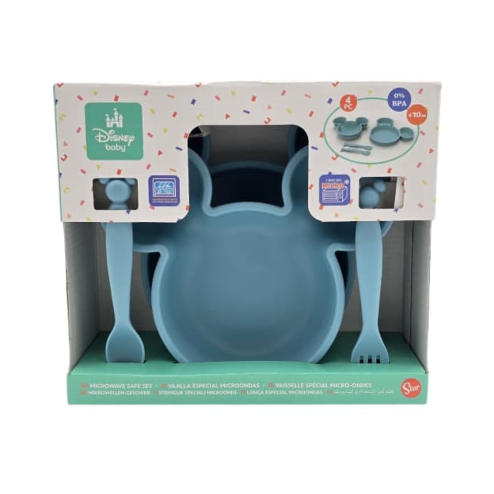 Set de Alimentación 4 Piezas Mickey y Minnie