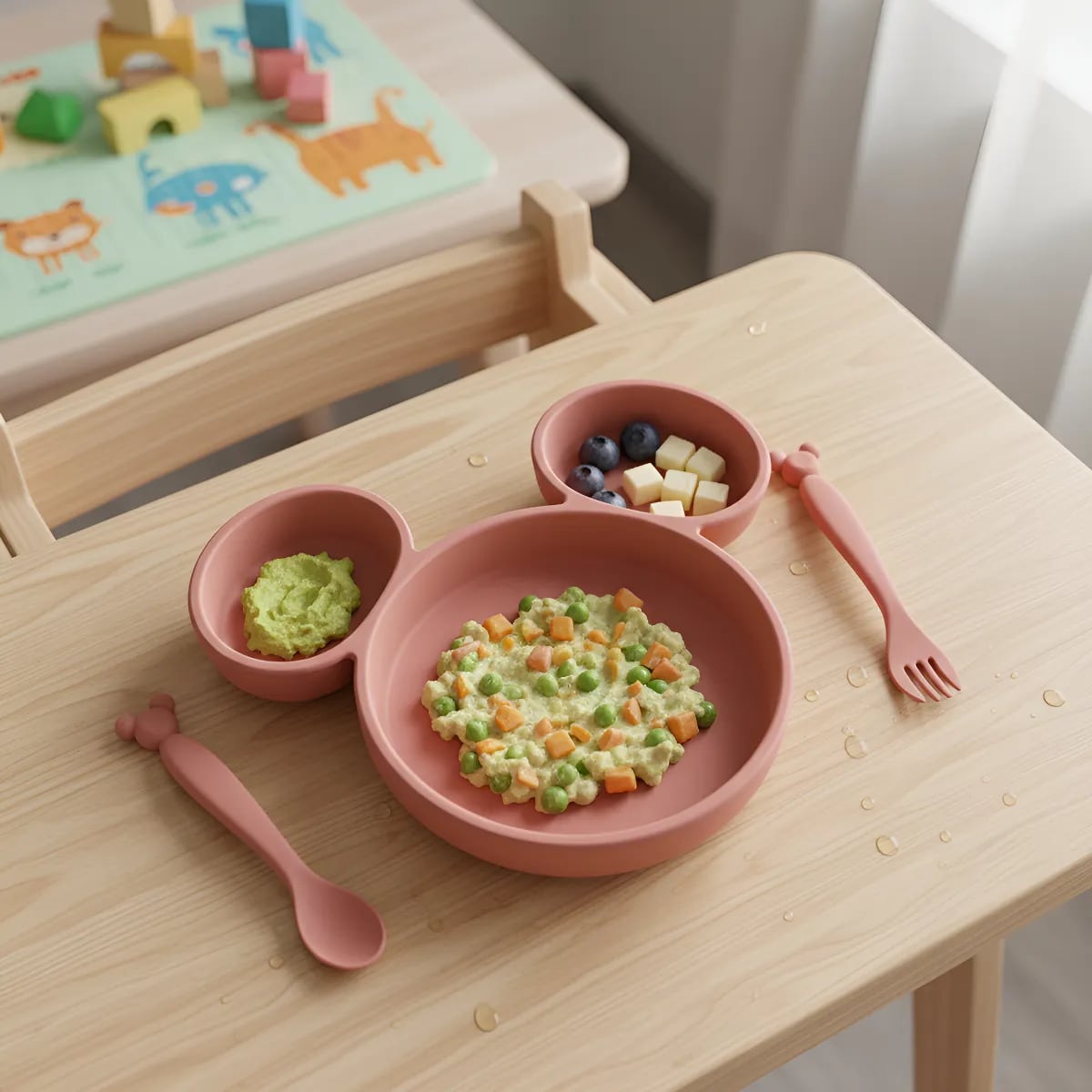 Set de Alimentación 4 Piezas Mickey y Minnie