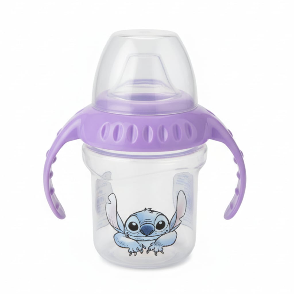 Vaso de Entrenamiento con Asas y Boquilla de Silicona 250ml Stitch DISNEY 10m+