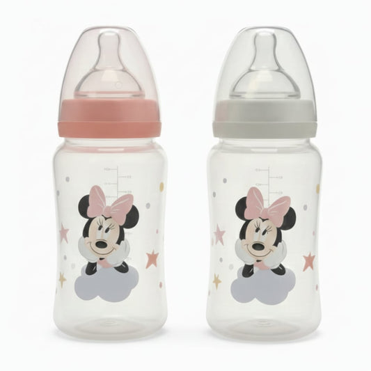 Set 2 Mamaderas Boca Ancha Disney 240ml 0M+