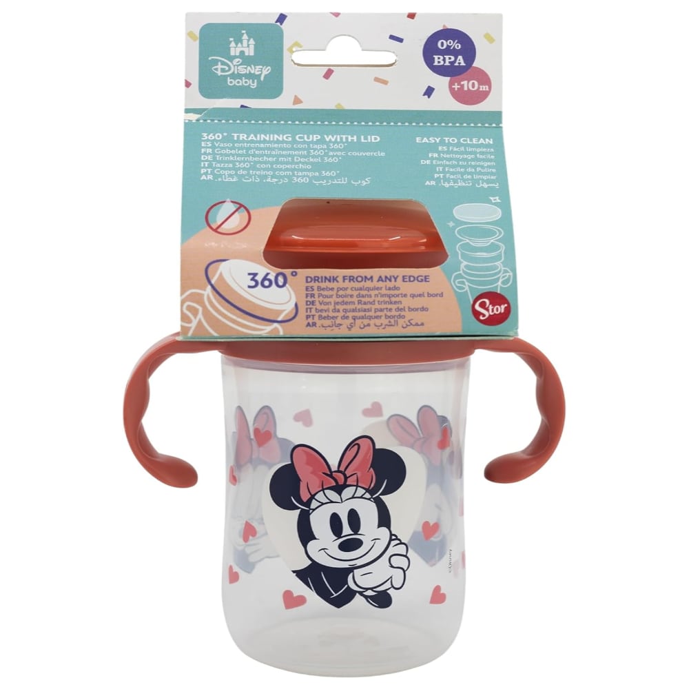 Vaso Antiderrame y Entrenamiento  360° con Tapa y  Asas 395ml, 12m+