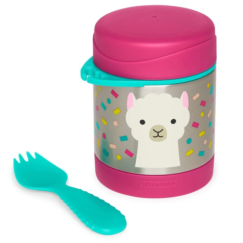 Termo para Comida con Cuchara SKIP-HOP Zoo, Acero Inox - 325 ml