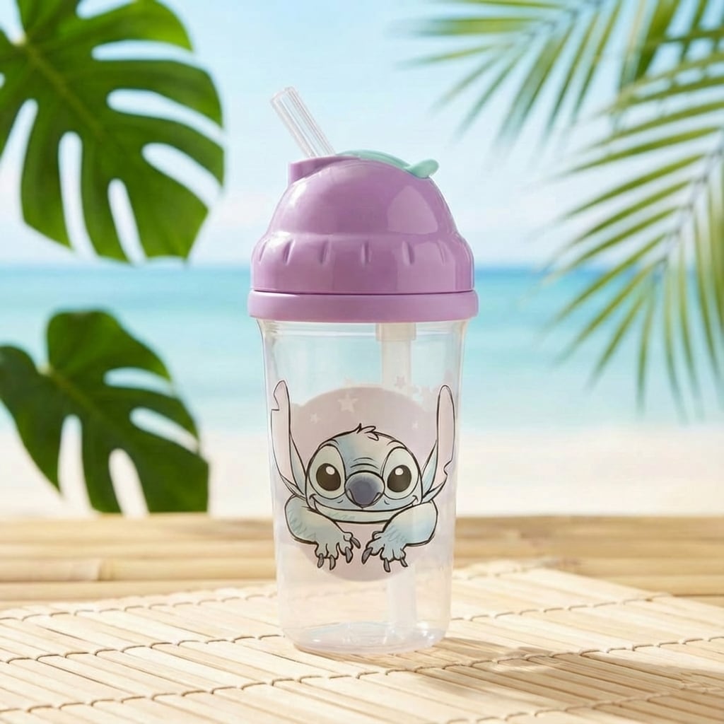 Vaso con Bombilla Flexible 295ml Stitch DISNEY 18-24m+