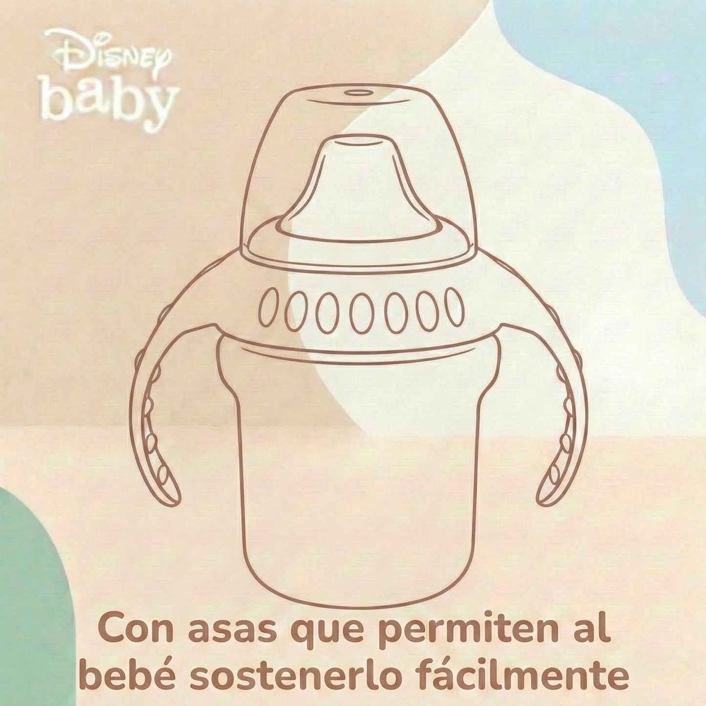 Vaso de Entrenamiento con Asas y Boquilla de Silicona 250ml Stitch DISNEY 10m+