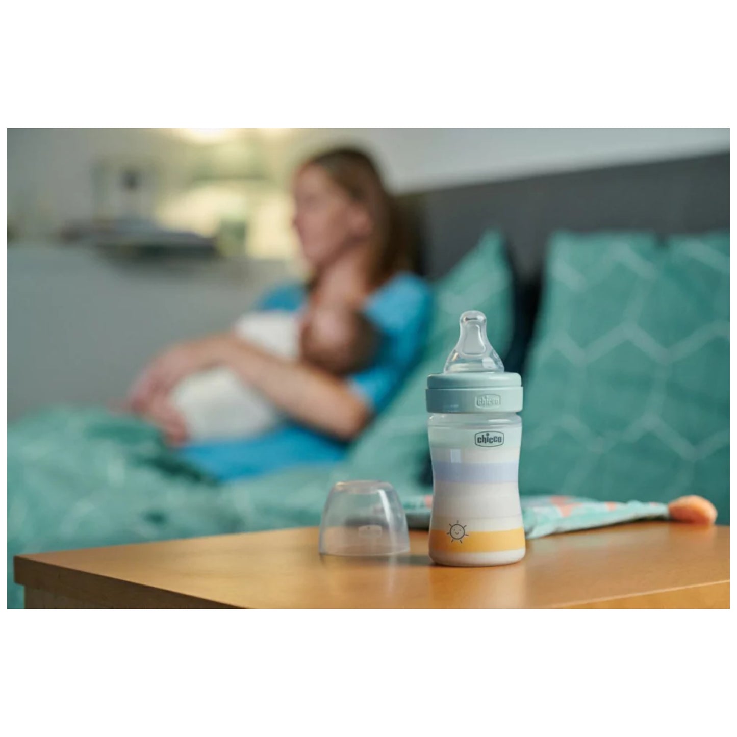 Mamadera de Plástico CHICCO Well-Being PP 150 ml 0m+, Verde