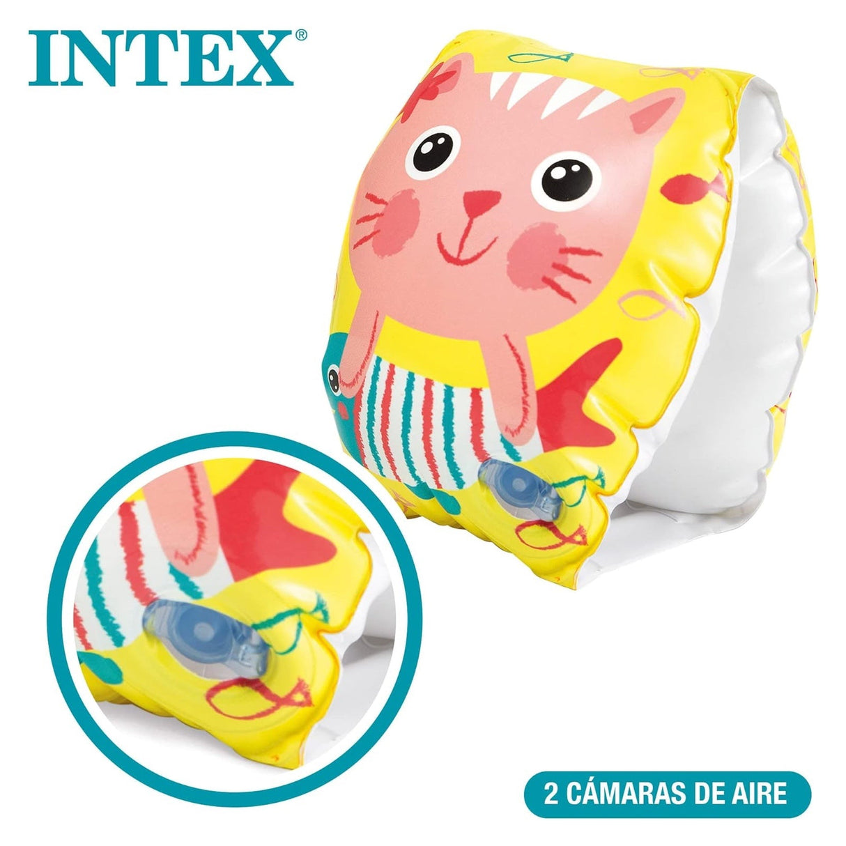 Flotador Alita INTEX Happy Kitten 20 x 15 cm, 6-36 Meses