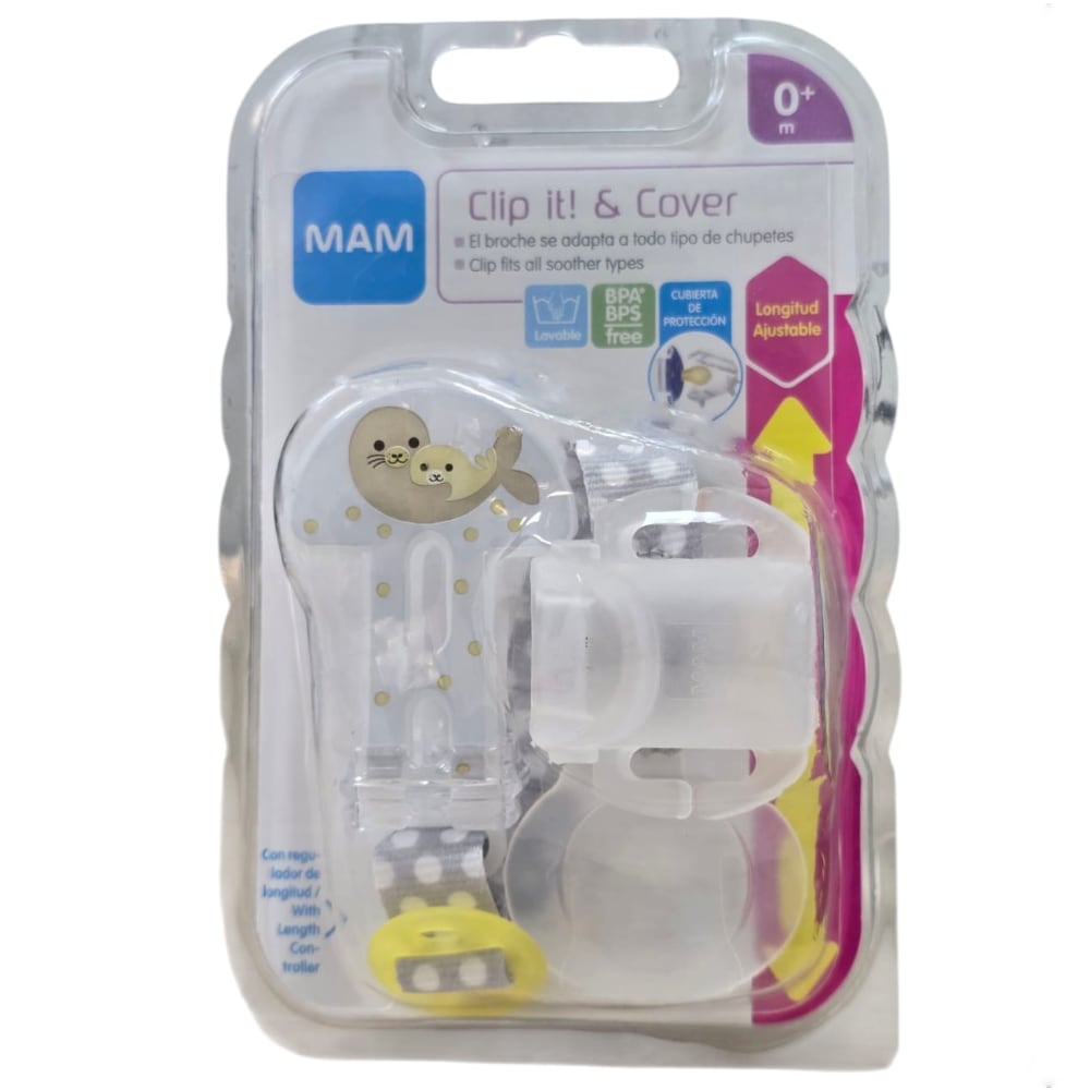 Prendedor MAM Portachupete Clip + Cobertor, Lavable