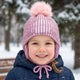 Gorro Pompón Orejitas INFANTI Talla 2-3 Años, Rosado