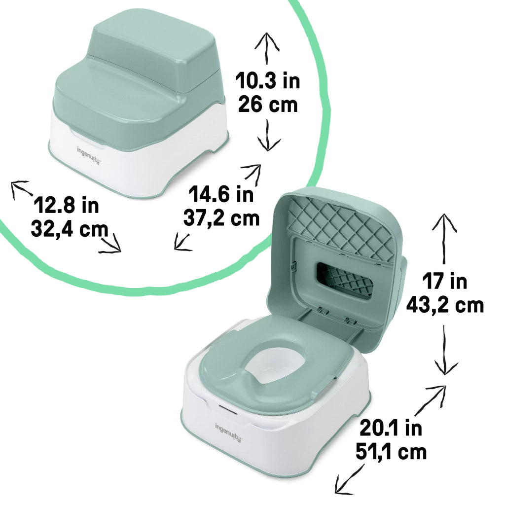 Configuraciones del sistema 3 en 1 Ingenuity Prepare to Potty