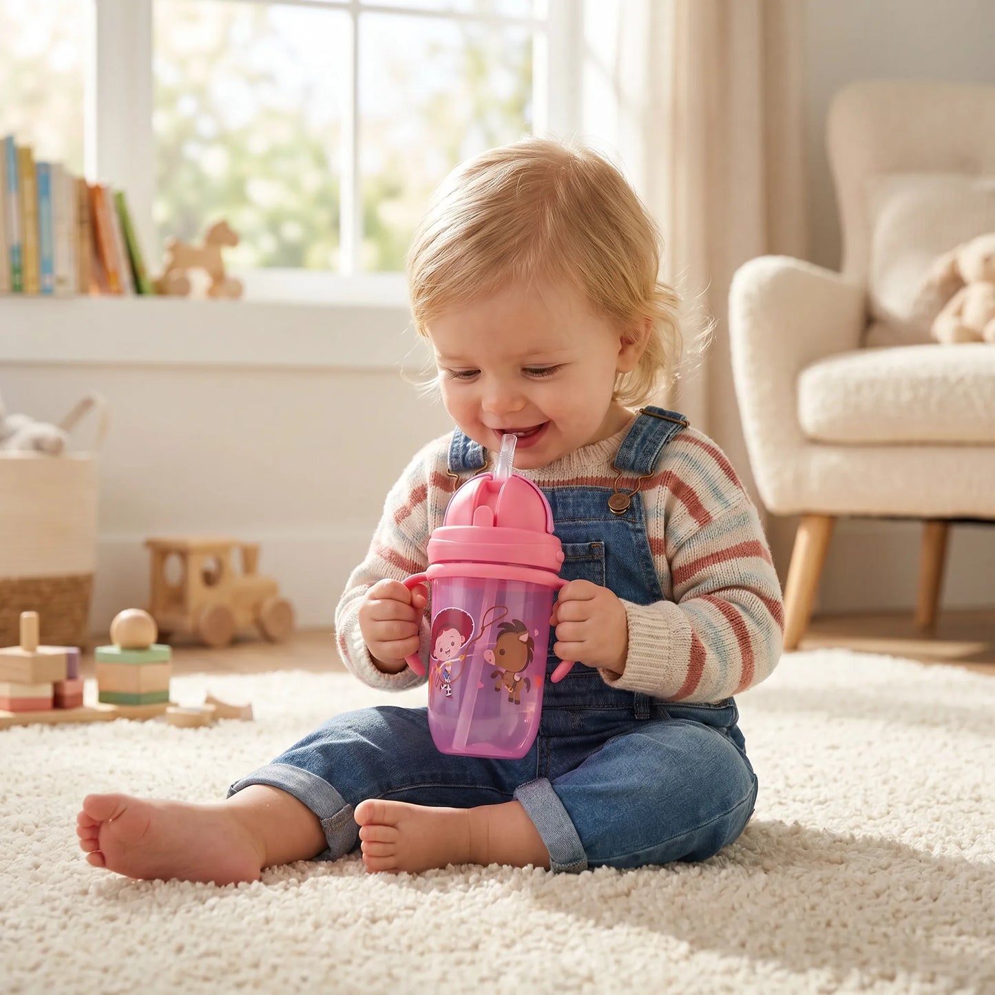 Vaso Antiderrame Toy Story Sipper Cup Con Bombilla 270ml +6m