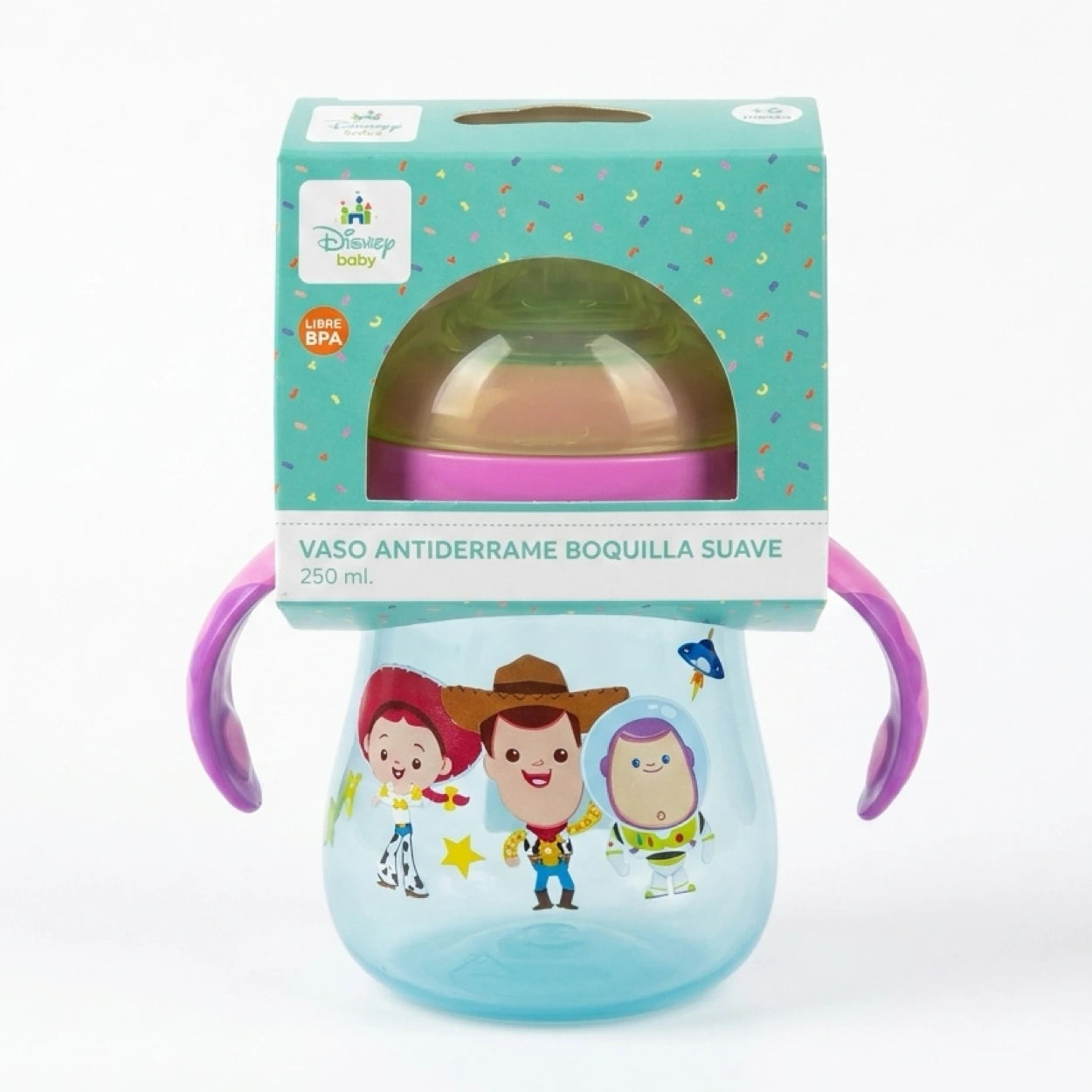 Vaso Antiderrame para Bebé Disney Baby Toy Story – Boquilla Suave 250 ml