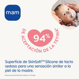 2 Chupetes Nocturnos Silicona SkinSoft MAM Original Night 6 meses+