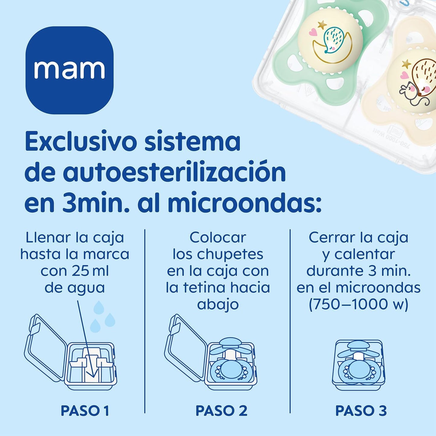 2 Chupetes Nocturnos Silicona SkinSoft MAM Original Night 6 meses+