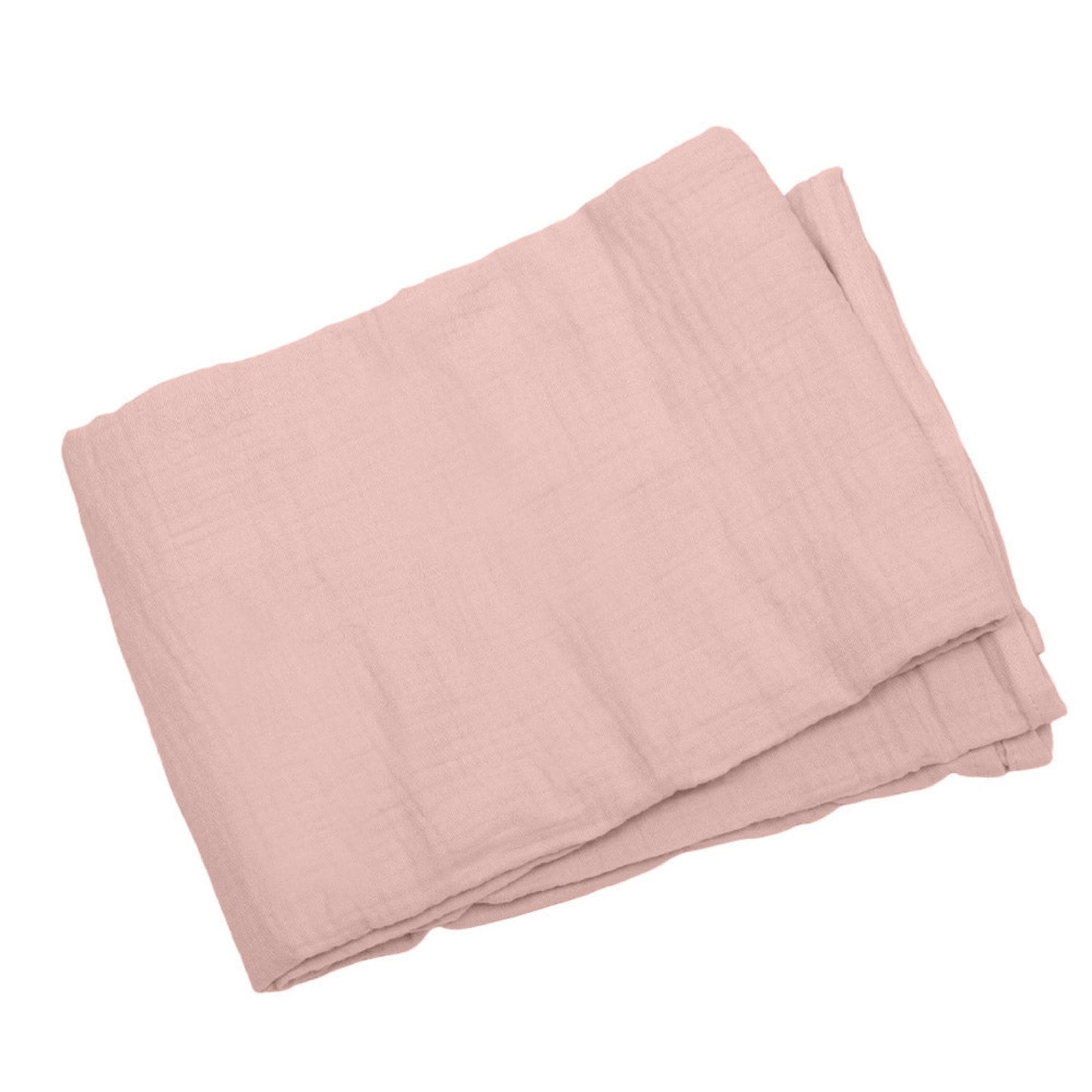 Manta muselina de algodón Infanti color rosado, doblada