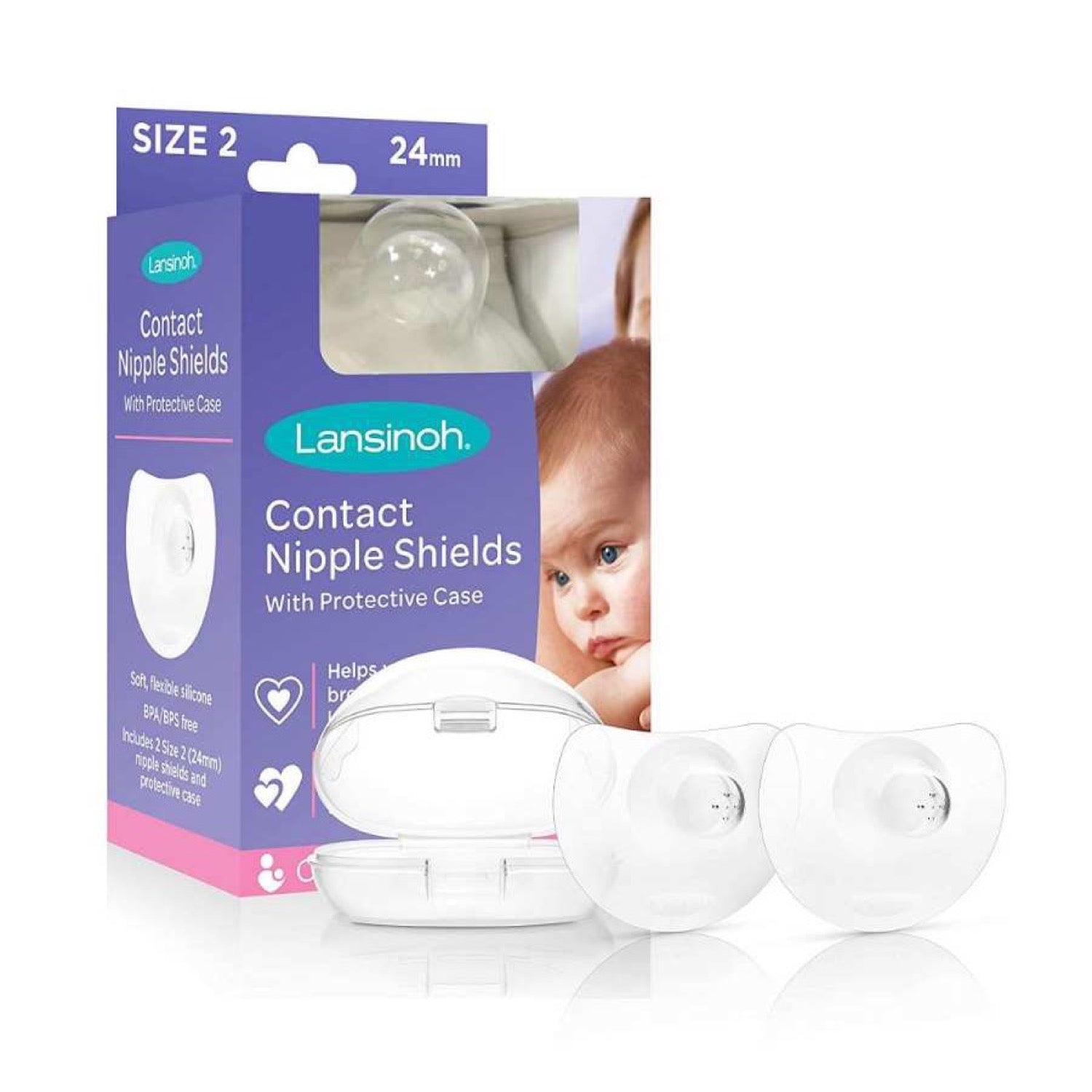 Empaque Pezoneras de Contacto Lansinoh talla 24 mm