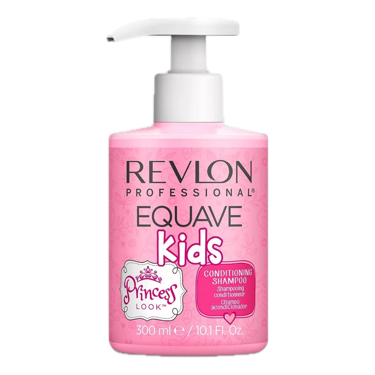 Shampoo acondicionador Revlon Equave Kids Princess Look 300 ml, frasco con dosificador