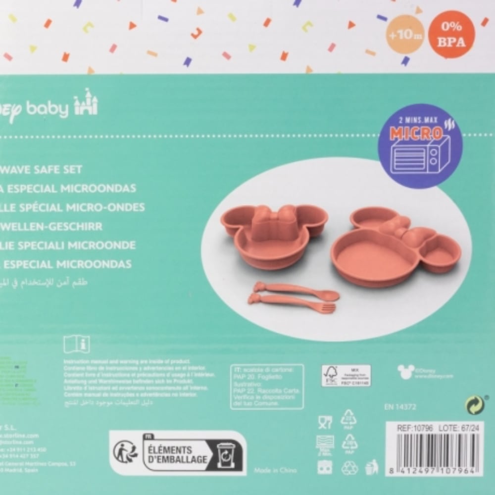 Set de Alimentación 4 Piezas Mickey y Minnie