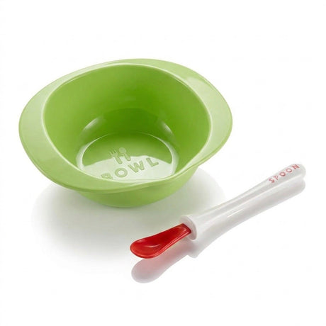 Set Tazón y Cuchara de Destete para Bebé · Pigeon Paso 1