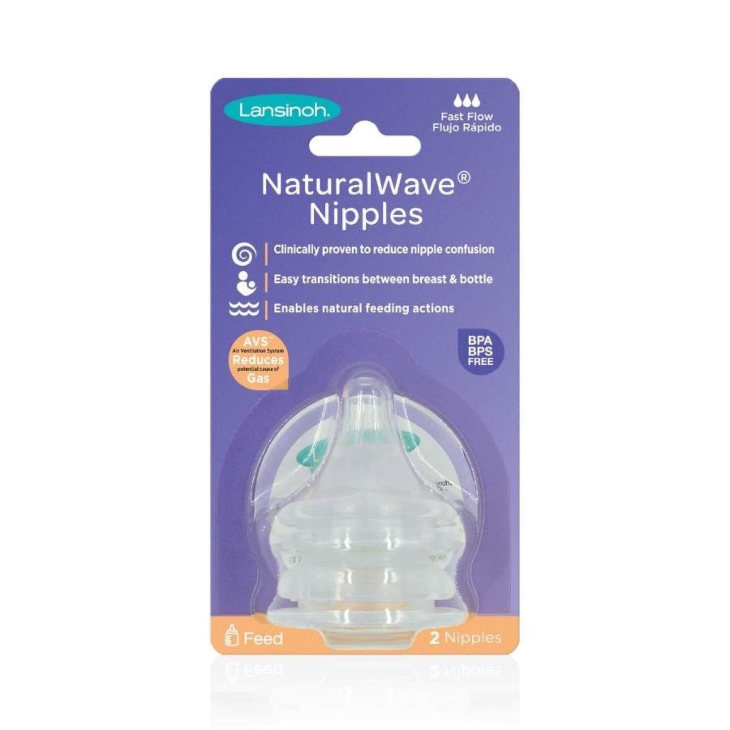Empaque Tetinas NaturalWave Lansinoh Flujo Rápido