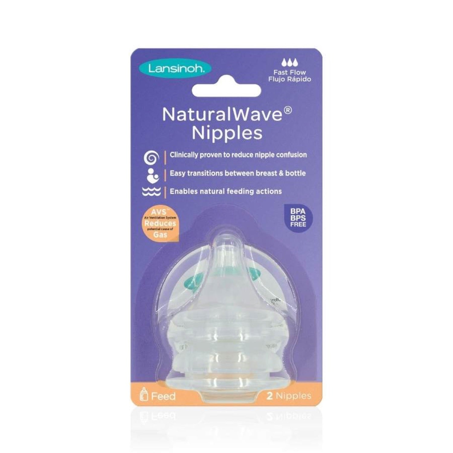 Empaque Tetinas NaturalWave Lansinoh Flujo Rápido