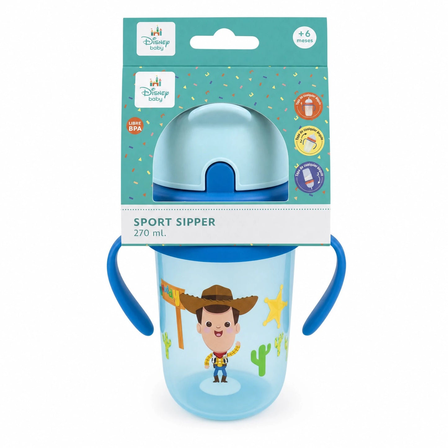 Vaso Antiderrame Toy Story Sipper Cup Con Bombilla 270ml +6m