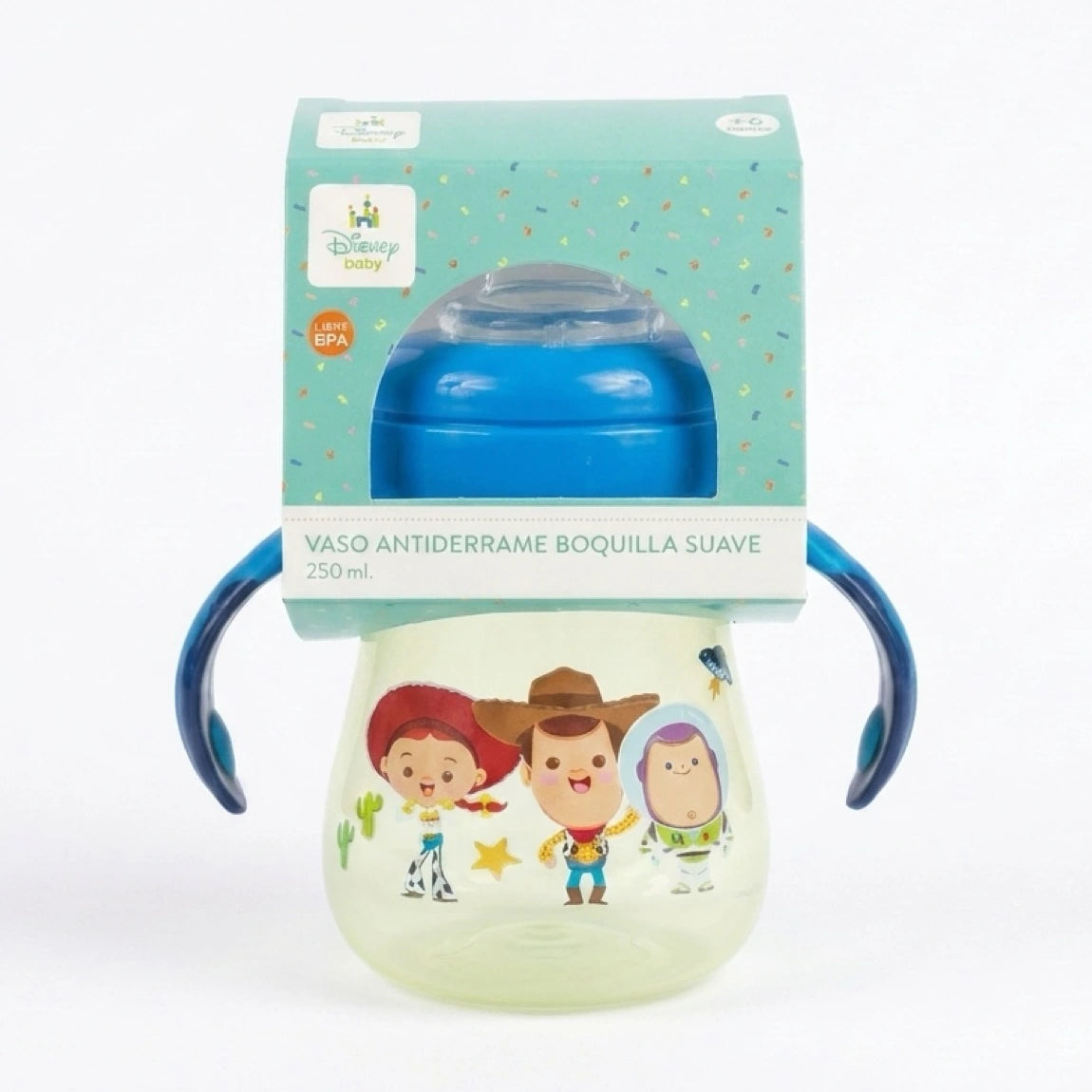 Vaso Antiderrame para Bebé Disney Baby Toy Story – Boquilla Suave 250 ml