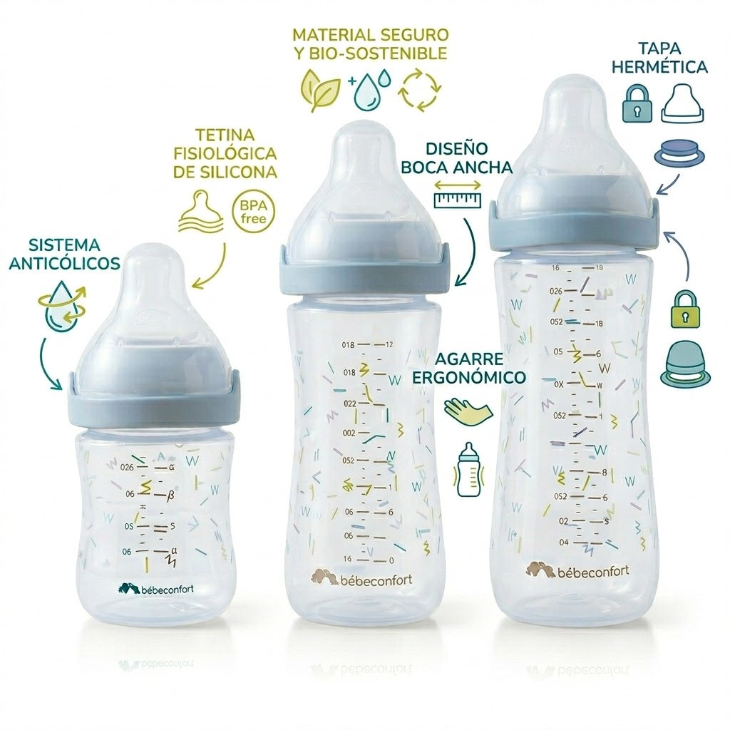 Pack 3 Mamaderas Bebe Confort Physio Air Confort 150/260/370ml — Mamaderas — imagen 3